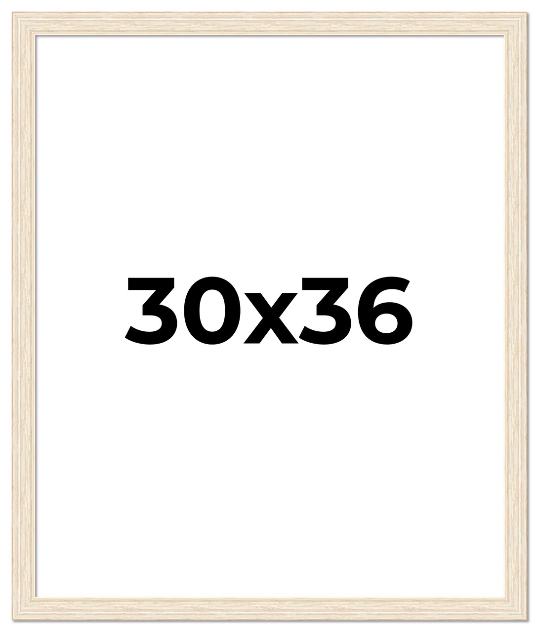 30x36 Wide Barnwood Picture Frame with UV-Resistant Acrylic & Acid Free Backing, Available in 6 Paint Finishes - Grey, Brown, White, and Black